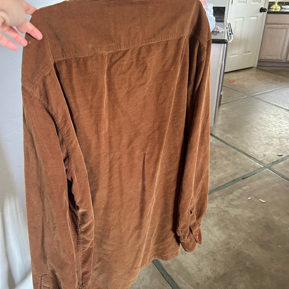 Vintage 90s Barry Bricken Corduroy Western Shirt w/ Rainbow Snaps - Picture 3 of 3